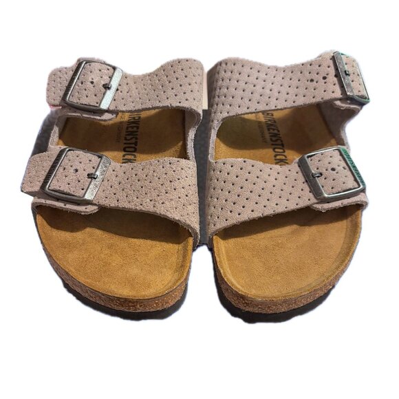 Birkenstock Arizona Big Buckle Dual Strap Suede Sandals Womens Sz 9 NEW - Picture 2 of 10